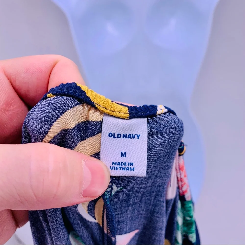 Old Navy V Neck Floral Maxi Dress Womens Size M - Picture 6 of 11